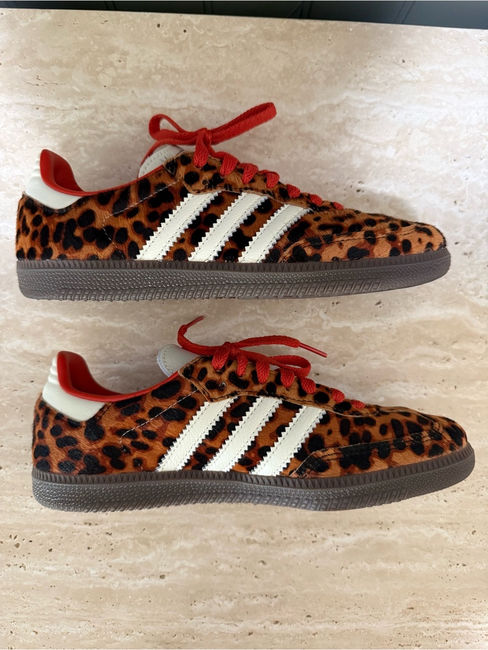 adidas Samba OG Sneakers in Leopard Print Calf Hair - US 7 - Picture 8 of 12